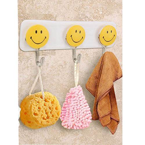 Self Adhesive Smiley Face Wall Hooks (Pack of 3) - dailyneed.life