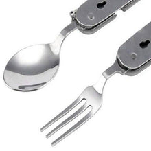 4-in-1 Stainless Steel Travel / Camping Folding Multi Swiss Cutlery Set - dailyneed.life