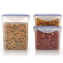 Rectangle Food Storage Containers: Airtight, Leak-Proof Lids (3-Pack, Clear ABS) - dailyneed.life
