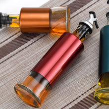 Glass Oil Dispenser with Plastic Covering, Oil and Vinegar Bottle (300 ml) - dailyneed.life