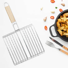 Kitchen Square Roaster Grill Barbecue Grill with Wooden Handle - dailyneed.life