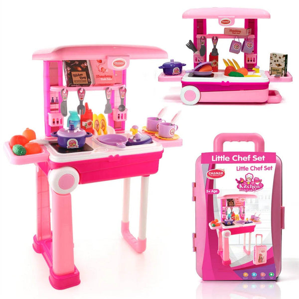 3-in-1 Kitchen Set for Kids with Suitcase – Role Play Cooking Toy for Girls & Boys (3+) - dailyneed.life