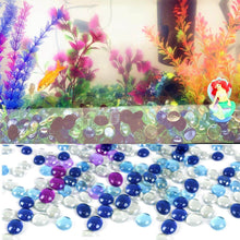 Glass Gem Stone, Flat Round Marbles Pebbles for Vase Fillers, Attractive pebbles for Aquarium Fish Tank. - dailyneed.life