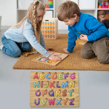 Wooden Puzzle Board ABC Letters Shapes Educational Learning Toys (1 Set) - dailyneed.life