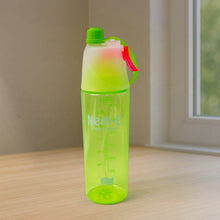 Plastic Dual Function Sports Water Bottle with Built-in Mist Spray and Leakproof Cap (600ML / 1 Pc) - dailyneed.life
