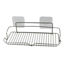 Stainless Steel Kitchen Bathroom Shower Shelf Storage Suction Basket Rack With 2 Hook (1 Pc) - dailyneed.life