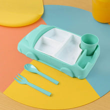 Kid's Car Shaped Plates Cup / Lunch Box Dinnerware Set (4 Pcs Set / 1000 ML Lunch Box) - dailyneed.life