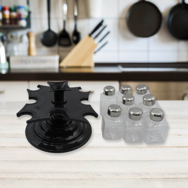 360° Revolving Spice Rack | 8-Piece Square Container Set | All-New Design for Condiments - dailyneed.life