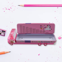 Double Decker Magic Truck Compass Multi Level Metal Truck Compass Pencil Case with Movable Wheels & Sharpener (Mix Design) - dailyneed.life