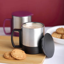 Stainless Steel Coffee/Tea Cup, Stainless Steel Lid Cover Hot Coffee/Tea Mug Hot Insulated Double Wall Stainless Steel, Coffee and Milk Cup with Lid & Handle Easy To Carry - Coffee Cup (1 Pc) - dailyneed.life