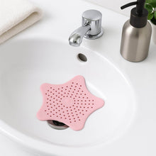 Baby Pink Silicone Star Shaped Sink Filter Bathroom Hair Catcher Drain Strainers for Basin - dailyneed.life