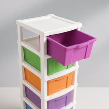 6-Layer Multi-Colored Plastic Storage Drawer Cabinet - dailyneed.life