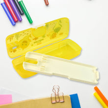 Plastic Pencil Box with LED Light & Cartoon Print (1 Pc) - dailyneed.life