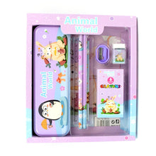 Stationery Kit for Kids - Metal Pencil Box, Sharpener, Pencil & Eraser (12 Pc Set) - dailyneed.life