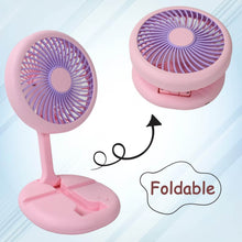 USB Rechargeable Portable Fan With LED Light Heavy Duty & Foldable Fan With Charging Port Home, Outdoor, Temple - dailyneed.life