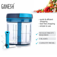 Ganesh Master Chopper with 5 Stainless Steel Blades, XL Large Jumbo Chopper (900 Ml) - dailyneed.life