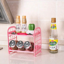 2Layer Foldable Plastic Small Storage Shelf / Rack (1 Pc / Mix Color) - dailyneed.life