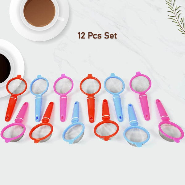 Plastic Multipurpose Tea and Coffee Strainer (Pack of 12 Pcs) - dailyneed.life