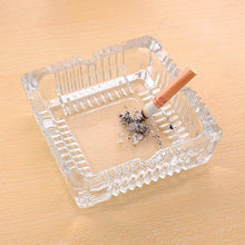 Square Glass Misti Crystal Quality Cigar Cigarette Ashtray Round Tabletop for Home Office Indoor Outdoor Home Decor - dailyneed.life