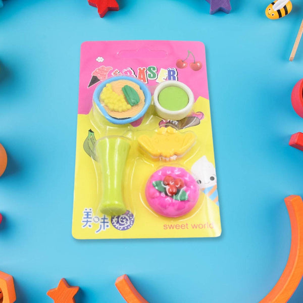 3D Mix Design Fancy & Stylish Colorful Erasers – Cute Novelty Eraser Set for Kids & School Prize (1 Set) - dailyneed.life