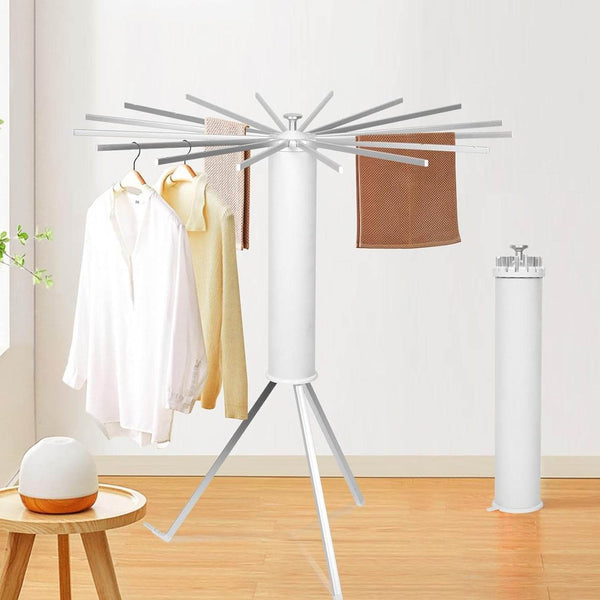 Foldable Rotary Clothes Drying Rack Stand (1 Pc) - dailyneed.life
