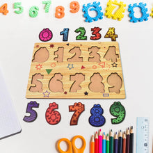 Wooden Number Puzzle Learning Educational Board (1 Set / 28×20 Cm) - dailyneed.life