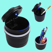 Portable Car Ashtray with Lid and Blue LED Light (1 Pc) - dailyneed.life