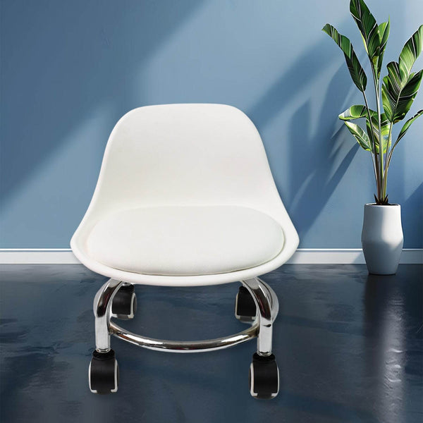 Heavy Duty Round Rolling Stool with Wheels Pedicure Stool (1 pc) - dailyneed.life