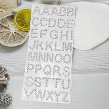 Silver Gem Letter & Numbers Stickers 1 Inch Letters, 130 Count (Pack of 6 Sheets) - dailyneed.life