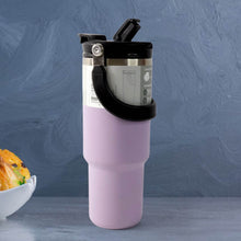 Stainless Steel Vacuum Insulated Coffee Cups Travel Mug With Straw (900 ML Approx / 1 Pc) - dailyneed.life