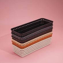 Plastic Multipurpose Desk Organizer Tray Office Drawer Dividers Storage Bins for Kitchen, Bathroom, Office, Makeup, Bedroom Dresser, Craft Basket Rack Multicolour (6 Pcs Set) - dailyneed.life