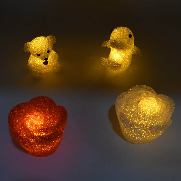 MULTI SHAPE SMALL LIGHT LAMPS LED SHAPE CRYSTAL NIGHT LIGHT LAMP (6 PC SET) - dailyneed.life