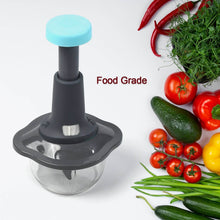 Push Chopper Manual Food Chopper and Hand Push Vegetable Chopper, Cutter, Mixer Set for Kitchen with 3 Stainless Steel Blade - dailyneed.life