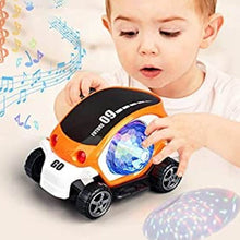 360° Rotating Stunt Car Toy – Bump & Go with 4D Lights, Music & Disco Ball (1 Pc, Battery Not Included) - dailyneed.life