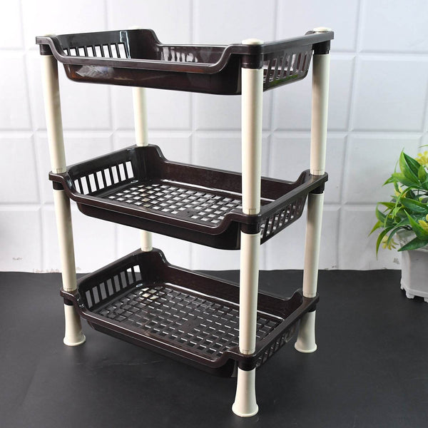 Apex Small Multiuse Plastic Storage Rack Organizer 3-Tier - dailyneed.life
