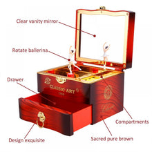 Dancer Ballerina Piano Music Box Hand Crank Music Plastic Box Gift (1 Pc) - dailyneed.life
