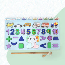 Wooden Number Puzzle Match Board and magnetic rod - dailyneed.life