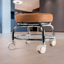 Heavy Duty Steel Base Round Rolling Stool with Wheels Pedicure Stool (1 pc) - dailyneed.life