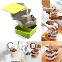 4 Layers Jewelry Box, 360 Degree Rotating Jewelry Box, Jewelry and Earring Organizer Box, Accessory Storage Box - dailyneed.life