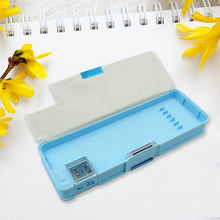 Plastic Multipurpose Compass Box – Double Deck Pencil Case with 2 Compartments & Cartoon Organizer (1 Pc, Mix Design) - dailyneed.life