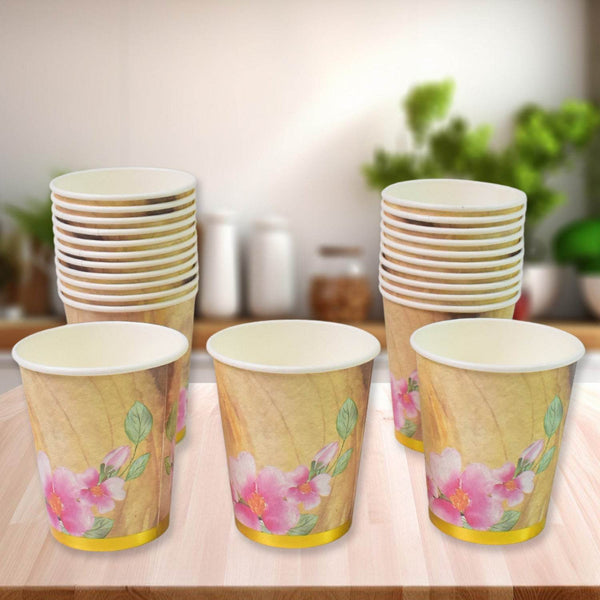 Disposable Paper Cups, Disposable Tea, Coffee Cups (24 Pcs Set / Mix Color & Design) - dailyneed.life