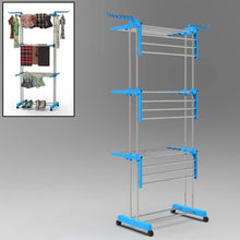 Premium Heavy Duty Stainless Steel 3 Layer Foldable Cloth Drying Stand (1 Set / With Brown Box) - dailyneed.life