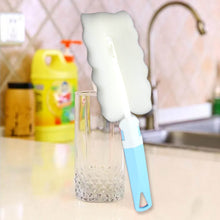 Sponge Cleaning Brush Kitchen Tool Bottle Soft Brush for Dishes| Cleaning Brush Cleaner with Plastic Long Handle, Soft Dish Washing Foam Cleaning Brushes For Cups Mugs Kettles Wine Glasses and Baby Bottles (1 Pc) - dailyneed.life