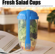 Fruit and Vegetable Salad Cups Easy Clean Salad Mixing Cup for Business People for Business Travel (1Pc) - dailyneed.life