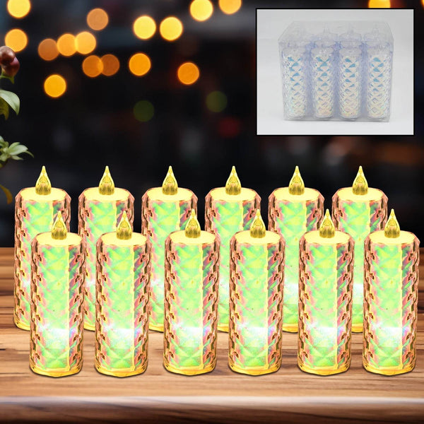 Festive Lighting for Any Occasion: 12 Pack LED Tealight Candles, Diwali - dailyneed.life