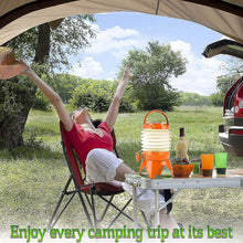 Plastic Collapsible Beverages Container with Tap Cold Drink Dispenser Folding Water Storage Water Jug Tank for Home and Outdoor Party Traveling Picnic (3.5 Litter/ Multicolor) - dailyneed.life