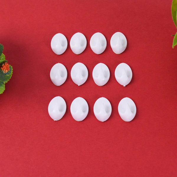 Earth Star Self Adhesive Plastic Wall Hook (12 Pc) - dailyneed.life