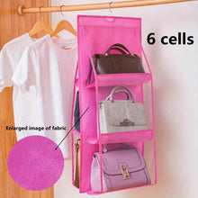 6 Pockets Hanging Purse Handbag Organizer Clear Hanging Shelf Bag (1 Pc) - dailyneed.life
