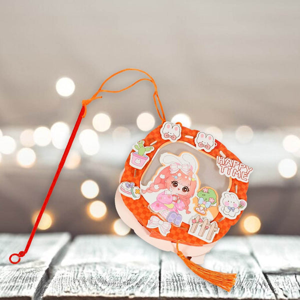 DIY Handmade Cartoon Paper Lanterns – Antique Hollow-Out LED Projection for Festival Decor - dailyneed.life