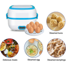 Electric Lunch Box, 3 In 1 Food Heater / Cooker / Steamer with Stainless Steel Bowls (1 Set) - dailyneed.life